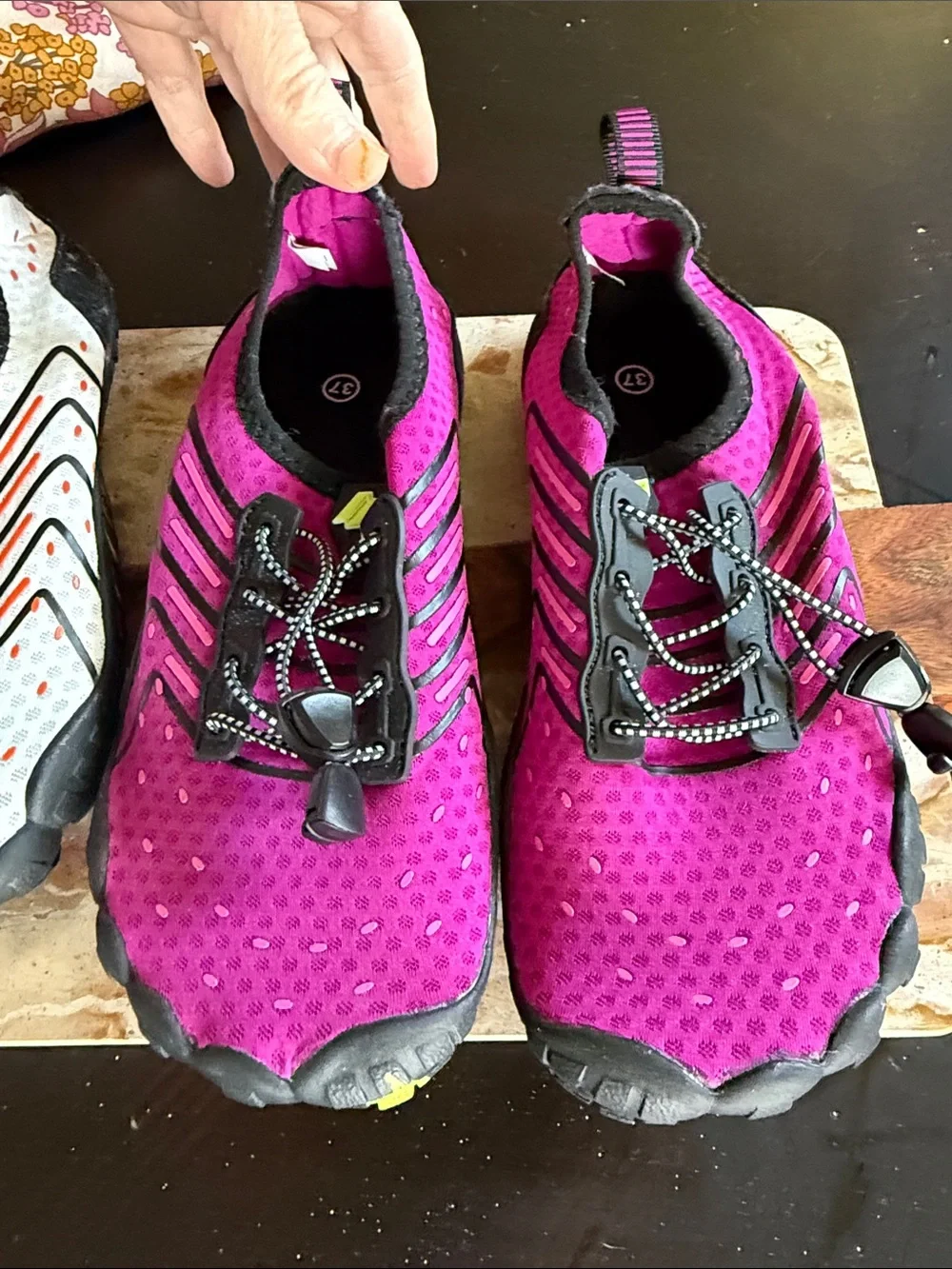 Bundle of swim/water shoes both size 37 measure 10in long worn once
